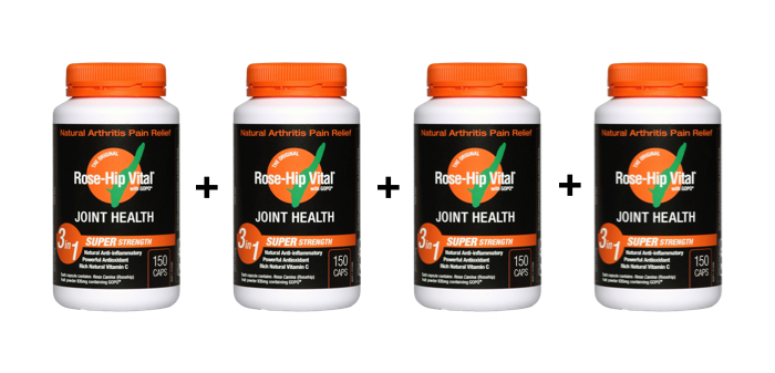 Rose-Hip Vital® Joint Health Super Value Pack (4 x 150 Capsules for $140)